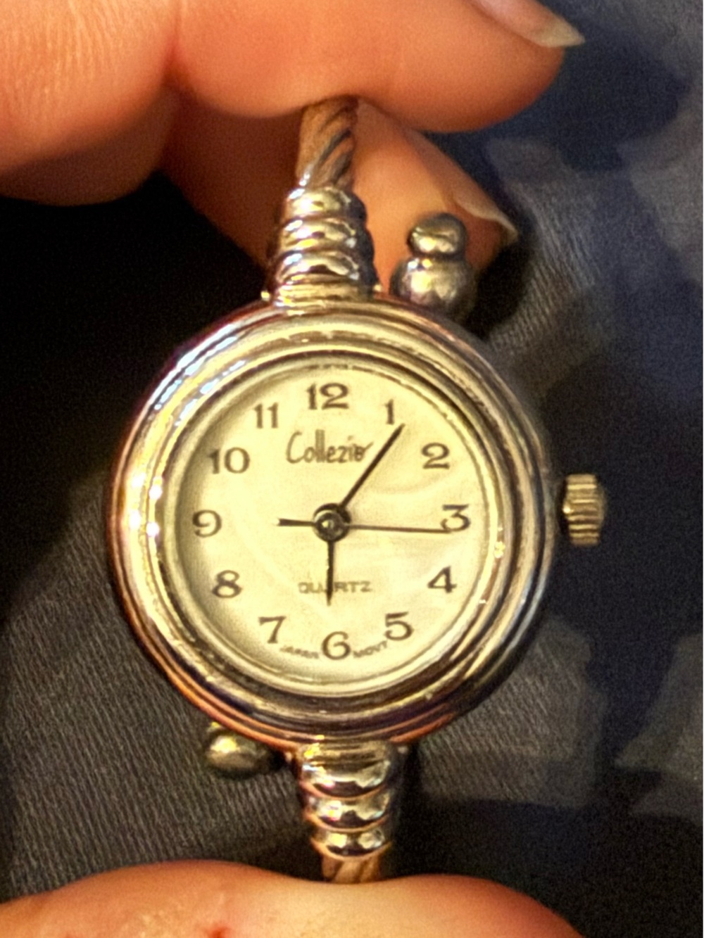 Silver-Tone Women's Quartz Bracelet Watch - White Dial